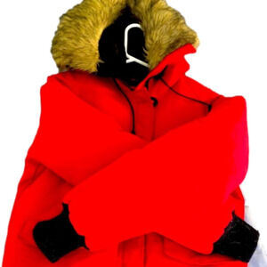 BLUENOTES VERY WARM Down RED Puffer Bomber 50% Feather 50% Down Size M